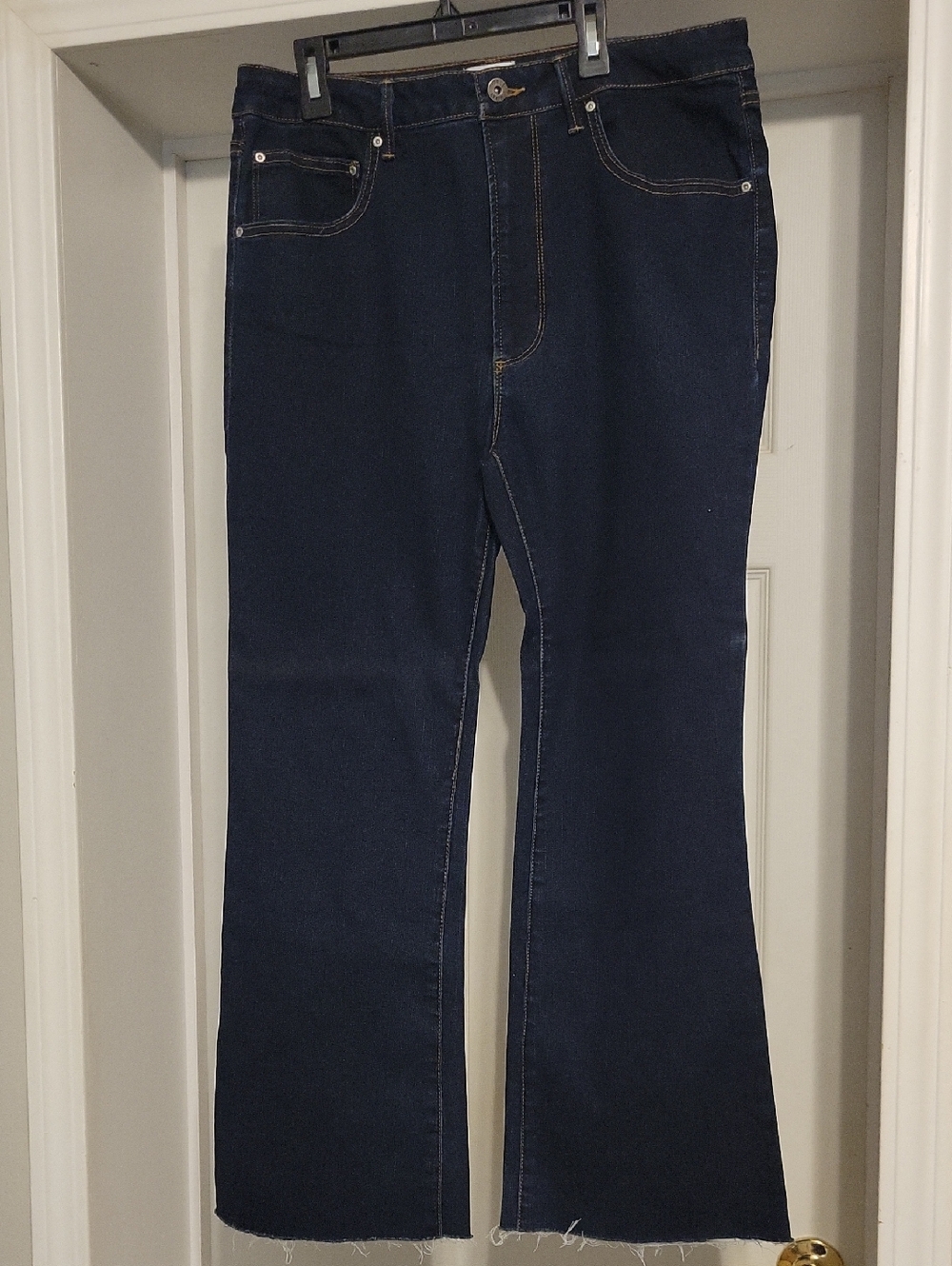 True Craft Dark Indigo Wide Leg Jeans